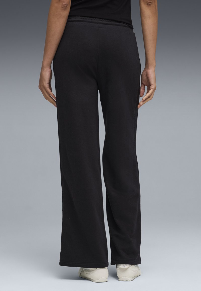 Puma HER HIGH-WAIST WIDE-LEG - Teplákové kalhoty - black