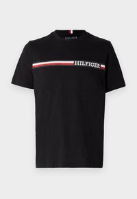 CHEST STRIPE TEE - Tričko s potlačou - black