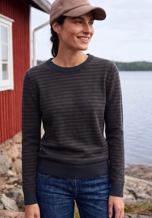 Cecil, ROUND NECK STRIPED SWEATER - Pullover - urban dark blue melange