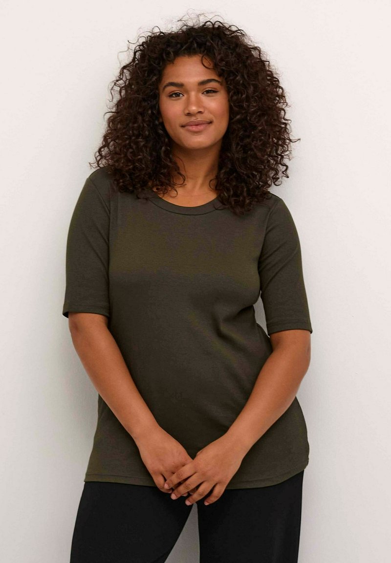 Kaffe Curve CARINA - Camiseta básica - forest night