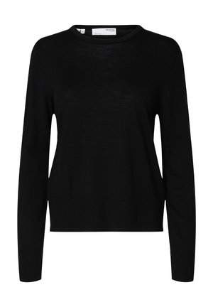 Selected, SLFTHEA O-NECK - Pullover - black