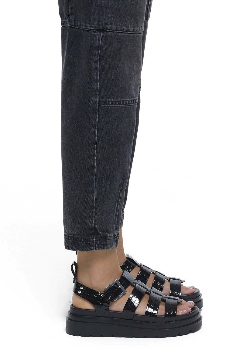 River Island Platform sandals black Zalando.de