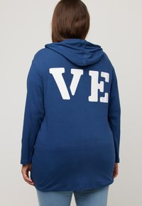 Ulla Popken Mikina na zip - dark blue