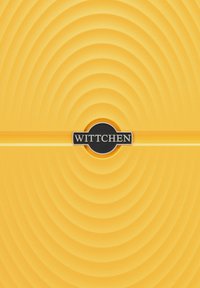 Superficie texturada amarilla con patrones circulares concéntricos y un logo circular negro que presenta "WITTCHEN" en fuente blanca en el centro.