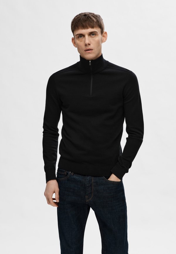 SLHBERG HALF ZIP NOOS - Strickpullover