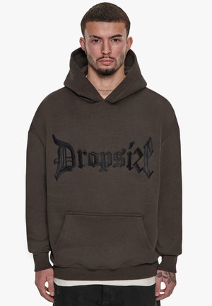 SUPER HEAVY MIDDLE EMBO - Kapuzenpullover - washed black black