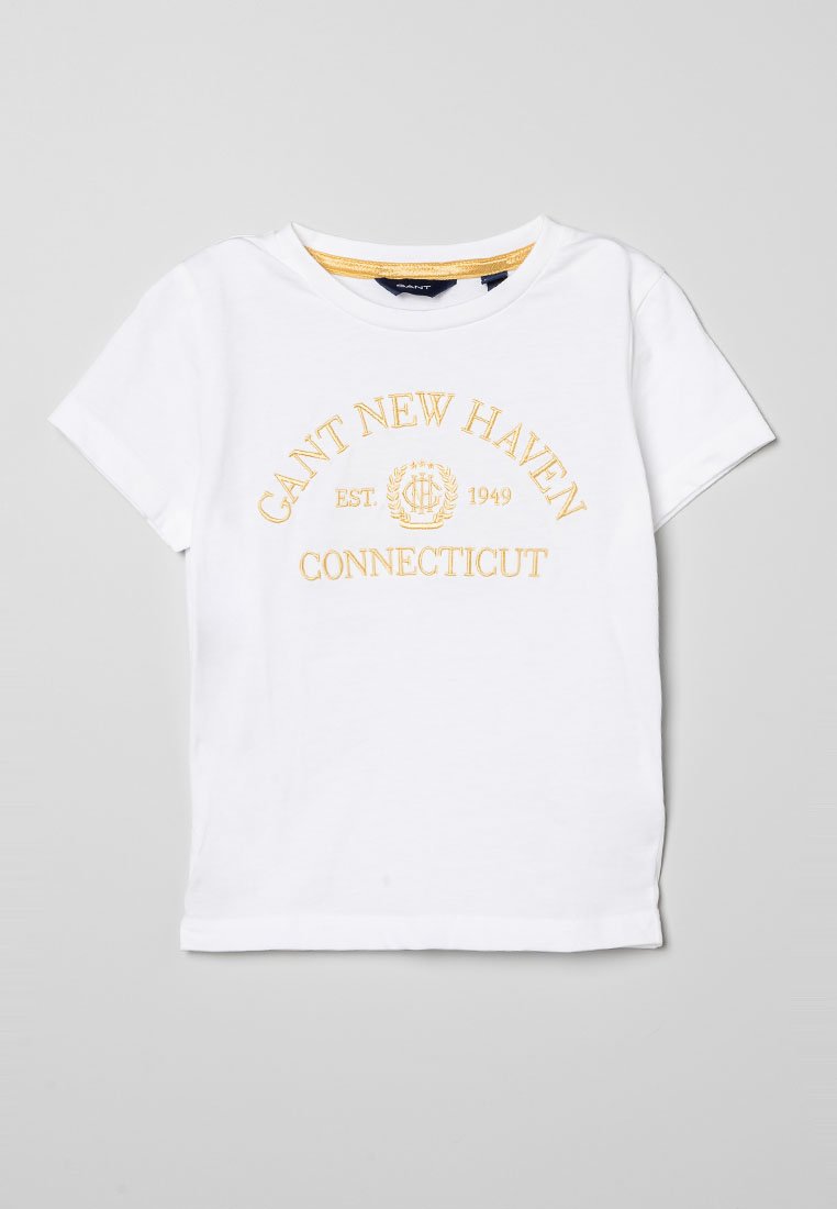 Gant T-shirt print wit Gant T-shirt print wit