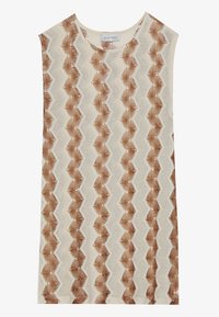 Trükipildiga T-särk - off-white/brown