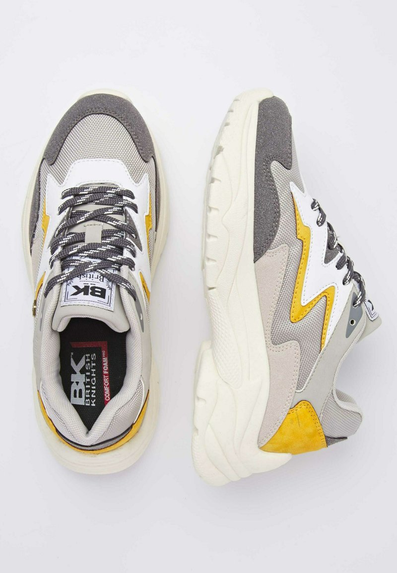 Damen Sneaker | British Knights GALAXY Sneaker low lt grey white ocher/hellgrau - TT70301 Damen Sneaker | British Knights GALAXY Sneaker low lt grey white ocher/hellgrau - TT70301