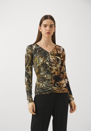 Just Cavalli SLIM  DOUBLE PRINT - Μπλούζα με μακριά μανίκια - honey mustard