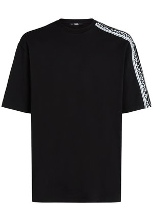 KARL LAGERFELD MONOGRAM LOGO TAPE - T-Shirt print - black