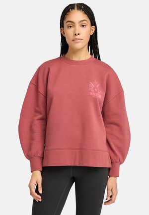 BRUSHED CHEST GRAPHIC CREW - Sweatshirt - apple butter