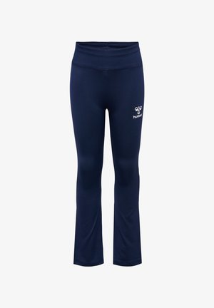 Hummel AYA HIGH RISE FLARE - Leggingek - black iris
