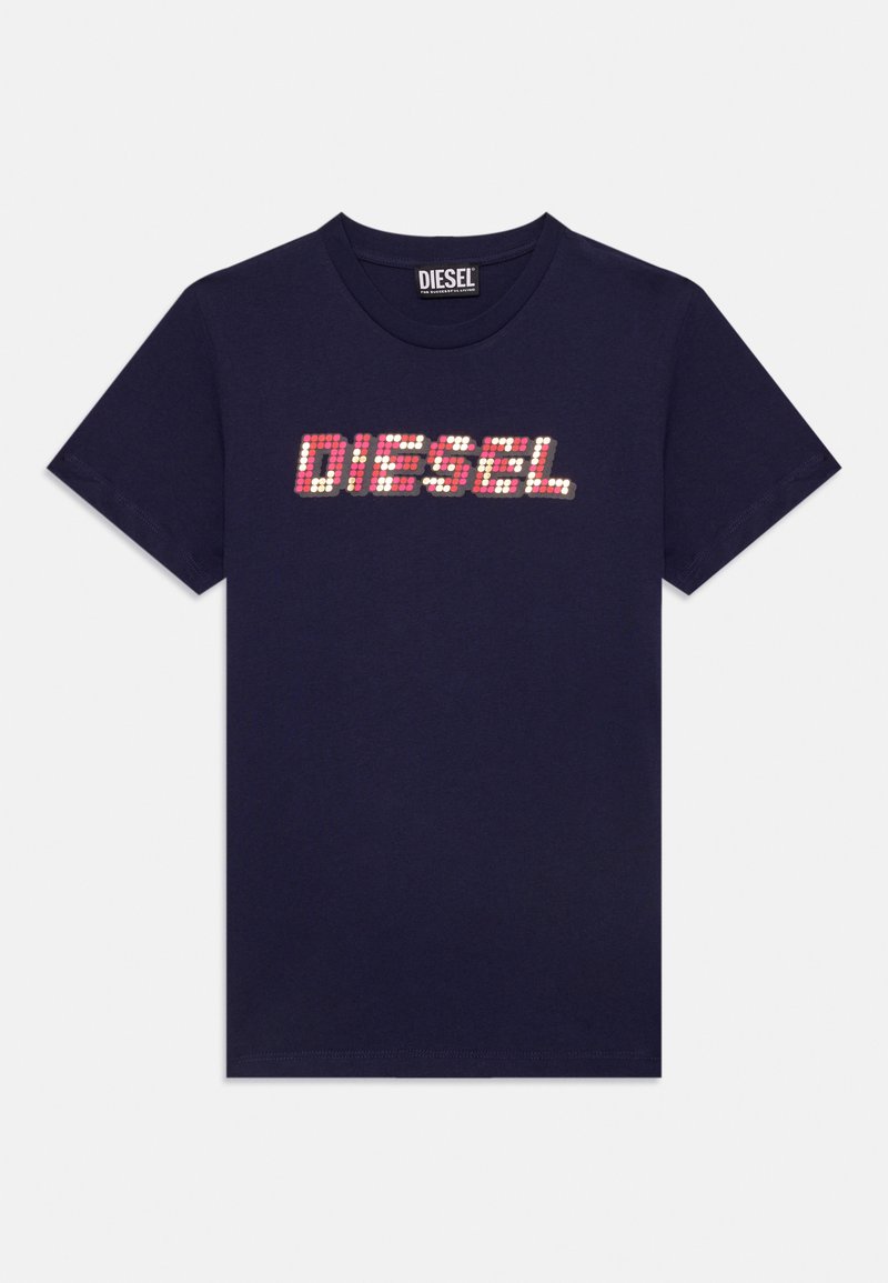 Diesel T-shirt print donkerblauw Diesel T-shirt print donkerblauw