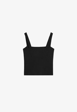 Massimo Dutti, KNIT TOP WITH A SQUARE NECKLINE - Top - black