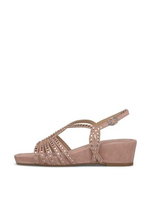 Alma en Pena, Sandalen met plateauzool - marbled pink