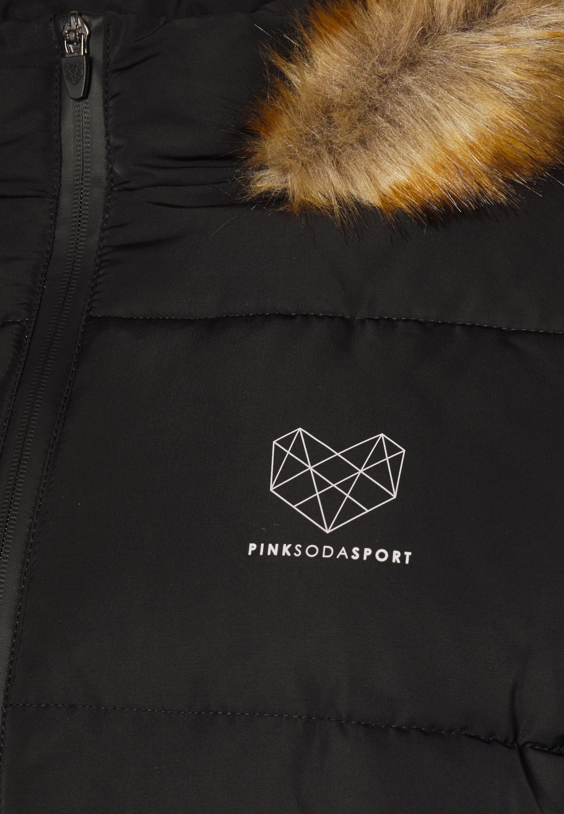 pink soda black coat