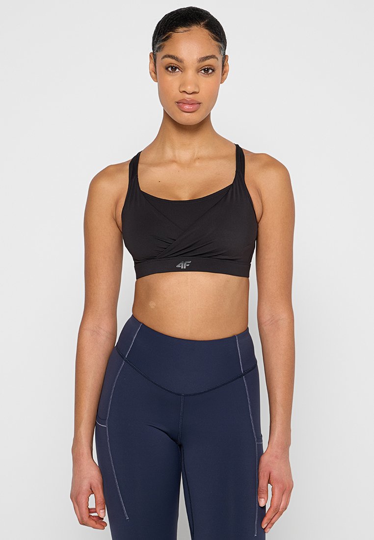 4F Sport-bh met light support zwart