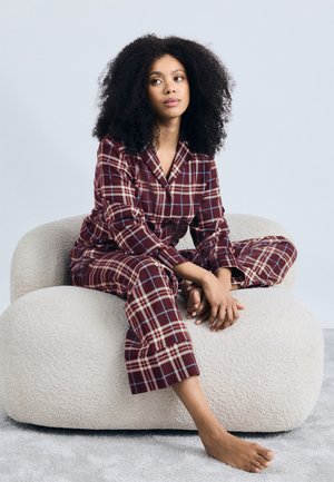 SLEEP SHIRT PANTS  - Σετ πιτζάμας - burgundy