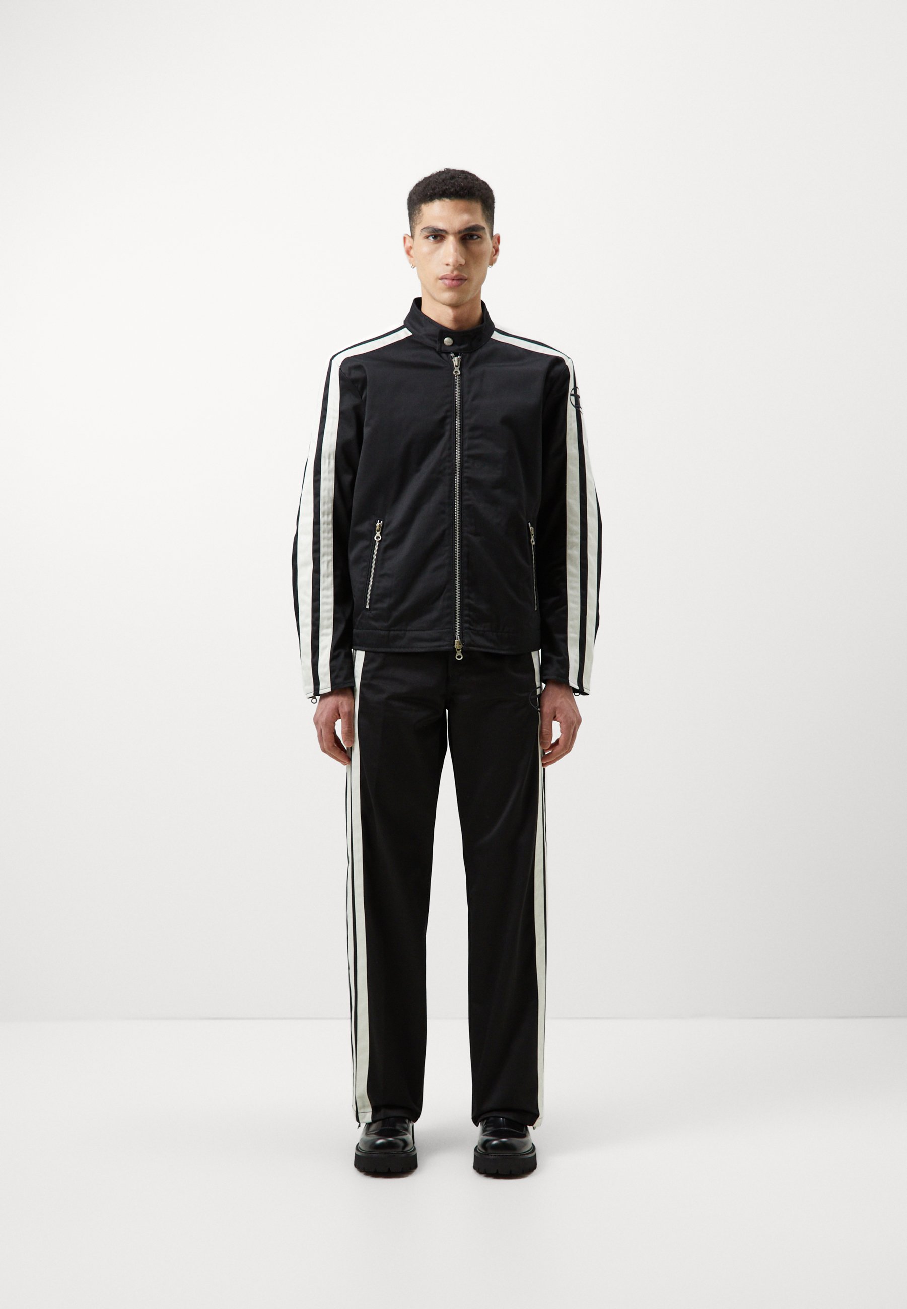WEST COAST CHOPPERS Giacca Uomo Mezza Stagione In Tela Con Fodera Sherpa - Stile Biker, Chiusura A Bottoni