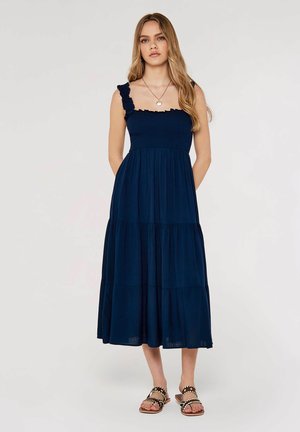 Apricot SLUB SMOCK TIERED - Jurk - navy
