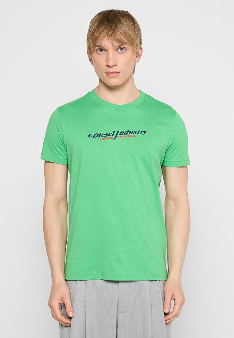 Diesel T-shirt print lichtgroen