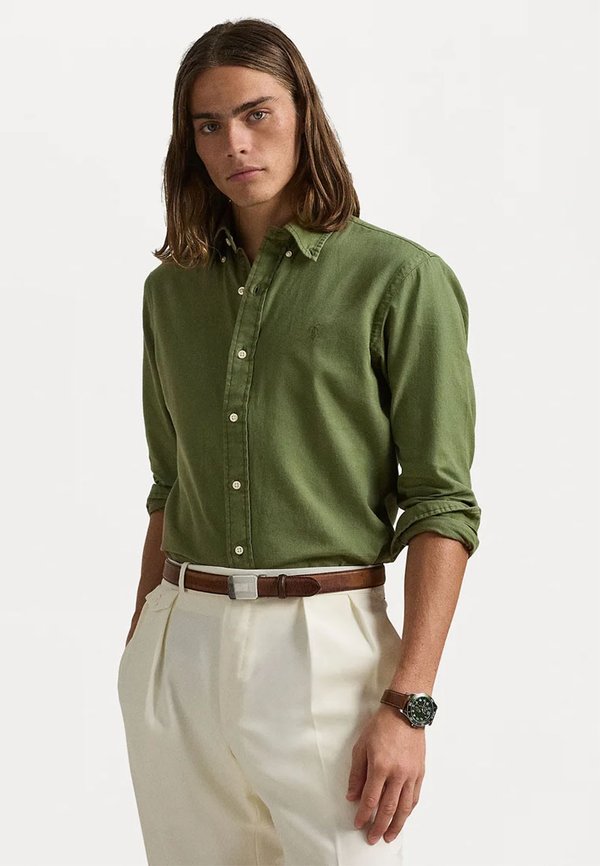 CUSTOM FIT GARMENT DYED DOBBY SHIRT - Shirt - garden trail2