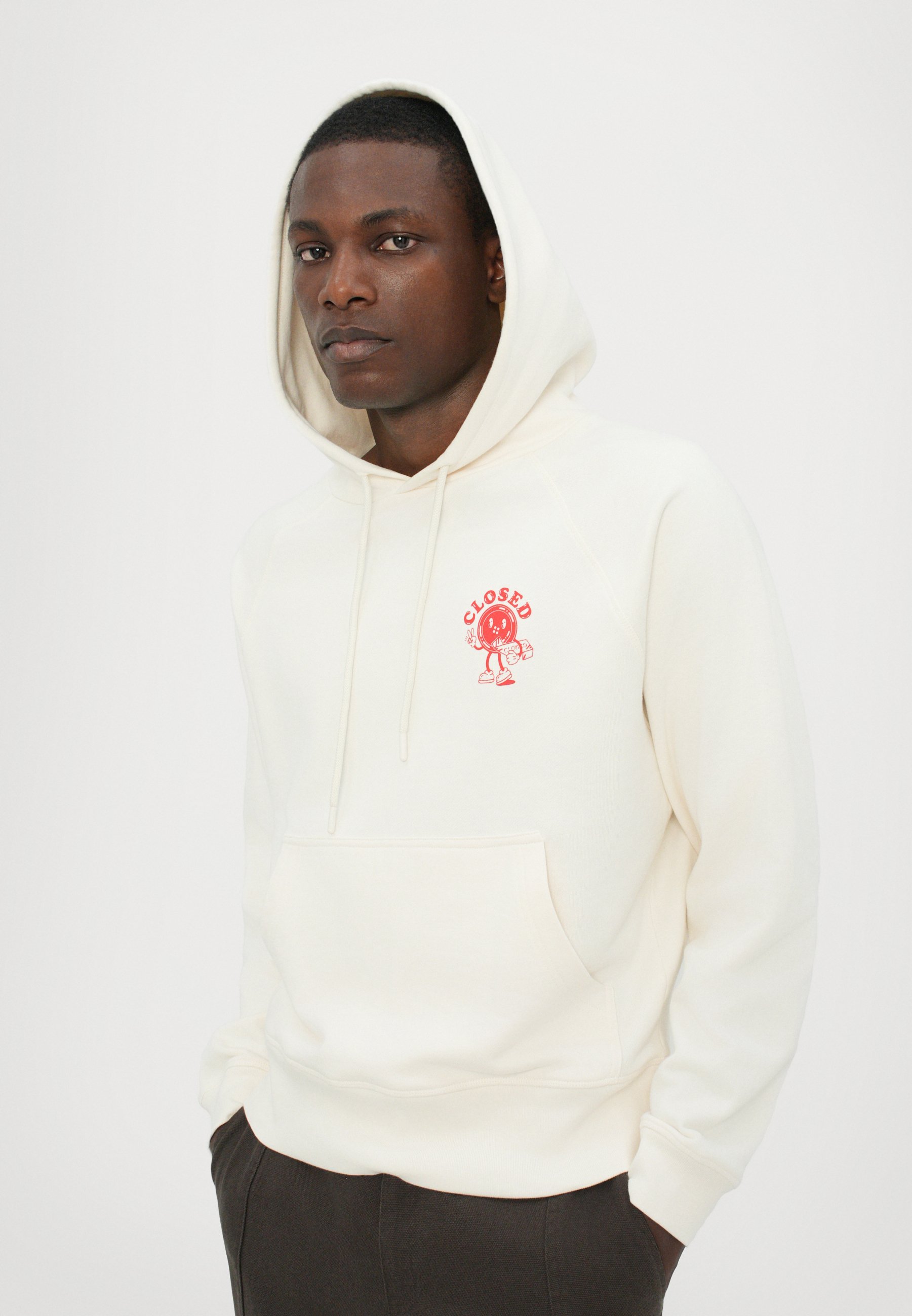 Sunnei BIG LOGO EMBROIDERED - Hoodie - off-white - Zalando.co.uk