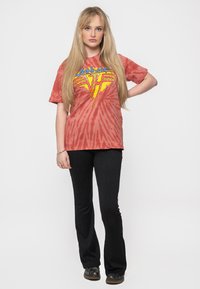 Paradiso Clothing VAN HALEN JAGGED BAND LOGO DYE WASH - Print T-shirt - red
