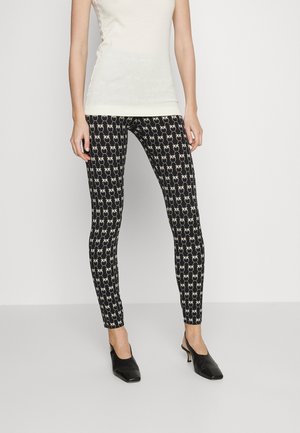 Leggings - black/cream