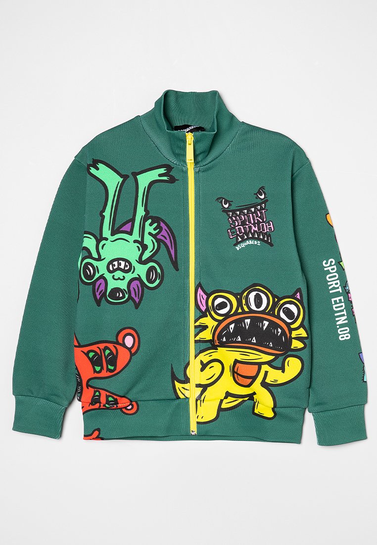 Dsquared2 Sweater met rits groen