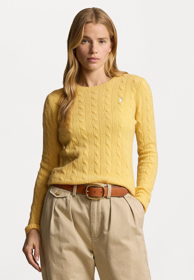Polo Ralph Lauren CABLE KNIT WOOL CASHMERE JUMPER - Džemperis - fall yellow 24