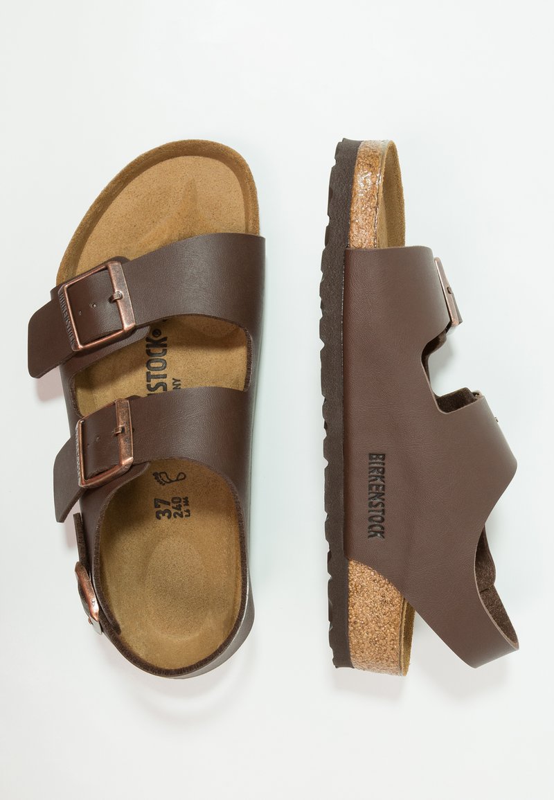 Birkenstock Milano Dark Brown BIRKENSTOCK Milano Classic Footbed Dark Brown Leather at  main image 4