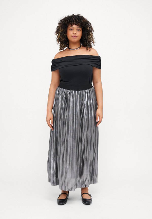 CARSHIVER PLISSE SKIRT - Pleated skirt - silver3