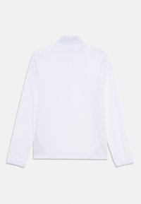 Witte pullover met lange mouwen, voorzien van een hoge kraag, een gladde textuur en raglanmouwen. Geen zichtbare patronen of hardwaredetails.