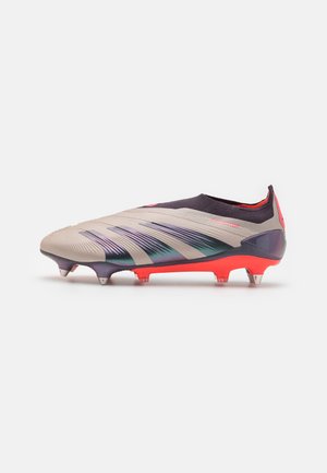 adidas Performance PREDATOR ELITE LACELESS SG - Fodboldstøvler til blødt underlag - platin metallic/aurora black/carbon