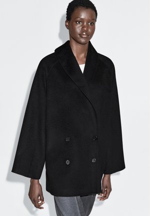 Massimo Dutti BLEND MID-LENGTH WITH  - Wintermantel - black