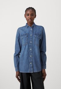 ONLY ONLSEVIGNY - Gombos blúz - dark blue denim