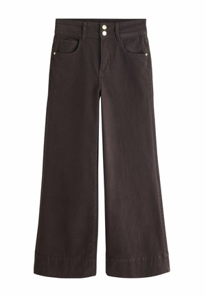 Next, REGULAR FIT - HIGH RISE STRETCH WIDE LEG JEANS  . - Široké džíny - chocolate brown