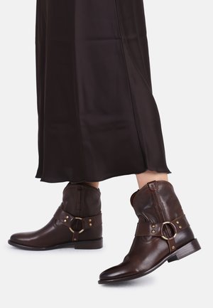 Bottines de cowboy / motard - brown