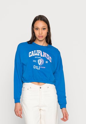ONLMAGNOLIA SHORT O NECK - Sweatshirt - strong blue college
