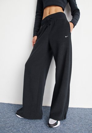 COZY FLEECE PANT WIDE - Spodnji deli trenirk - black