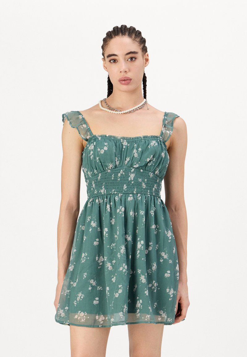 Hollister Co. SAIDIE MIDI DRESS - Dnevna obleka - chestnut