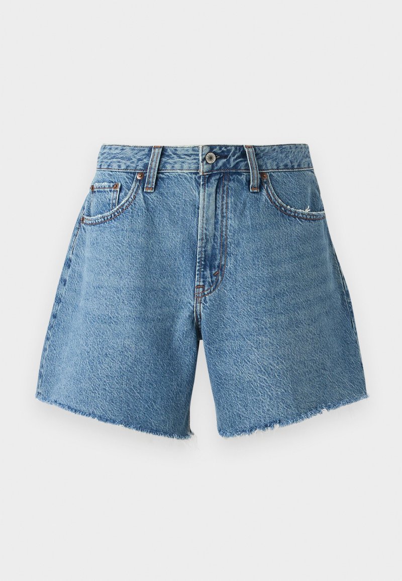 Abercrombie & Fitch - CURVE LOVE SHORT - Denim shorts - light blue denim, Enlarge
