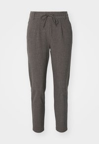 ONLPOPTRASH EASY PANT - Pantaloni - black/white pepper/dark brown