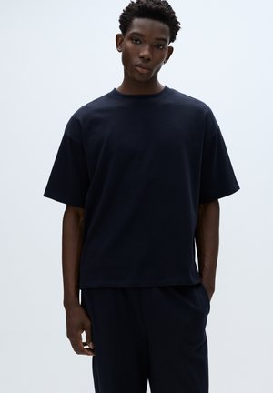 PULL&BEAR SHORT SLEEVE - Pizsama szett - dark blue