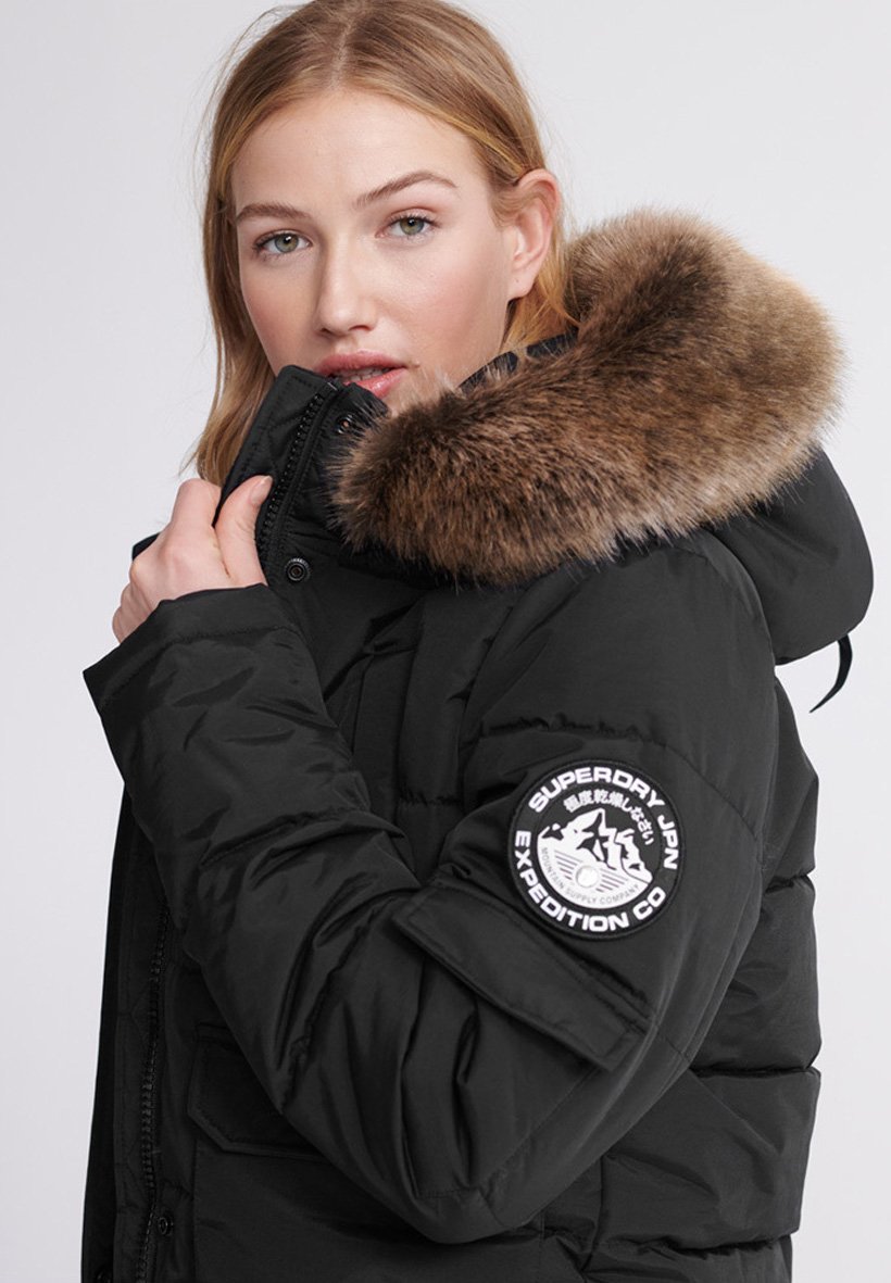 SUPERDRY ELLA EVEREST BOMBER JACKET Vinterjacka black SUPERDRY ELLA EVEREST BOMBER JACKET Vinterjacka black