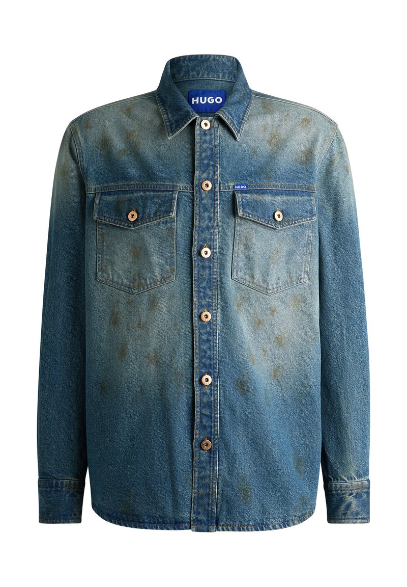 HUGO Overhemd donkerblauw