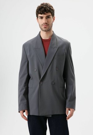 DOUBLE-BREASTED - Manteau court - anthracite