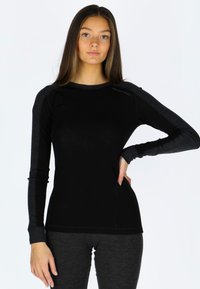 HIMALAYA MERINO - Longsleeve - black charcoal melange
